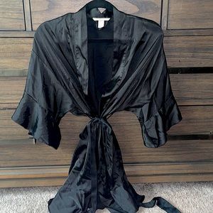 Victoria’s Secret satin flounce robe
